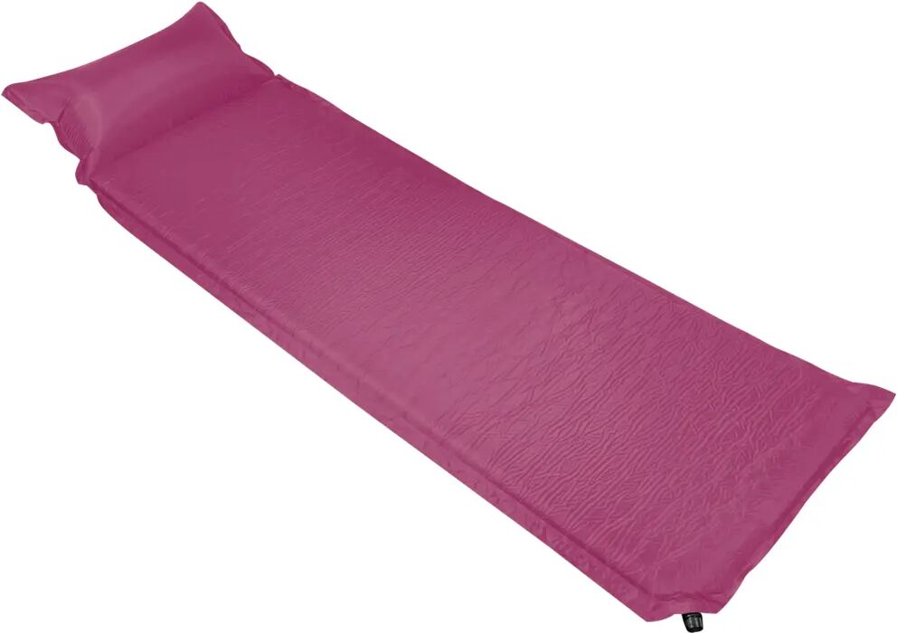 vidaXL Oppblåsbar luftmadrass med pute 66x200 cm rosa