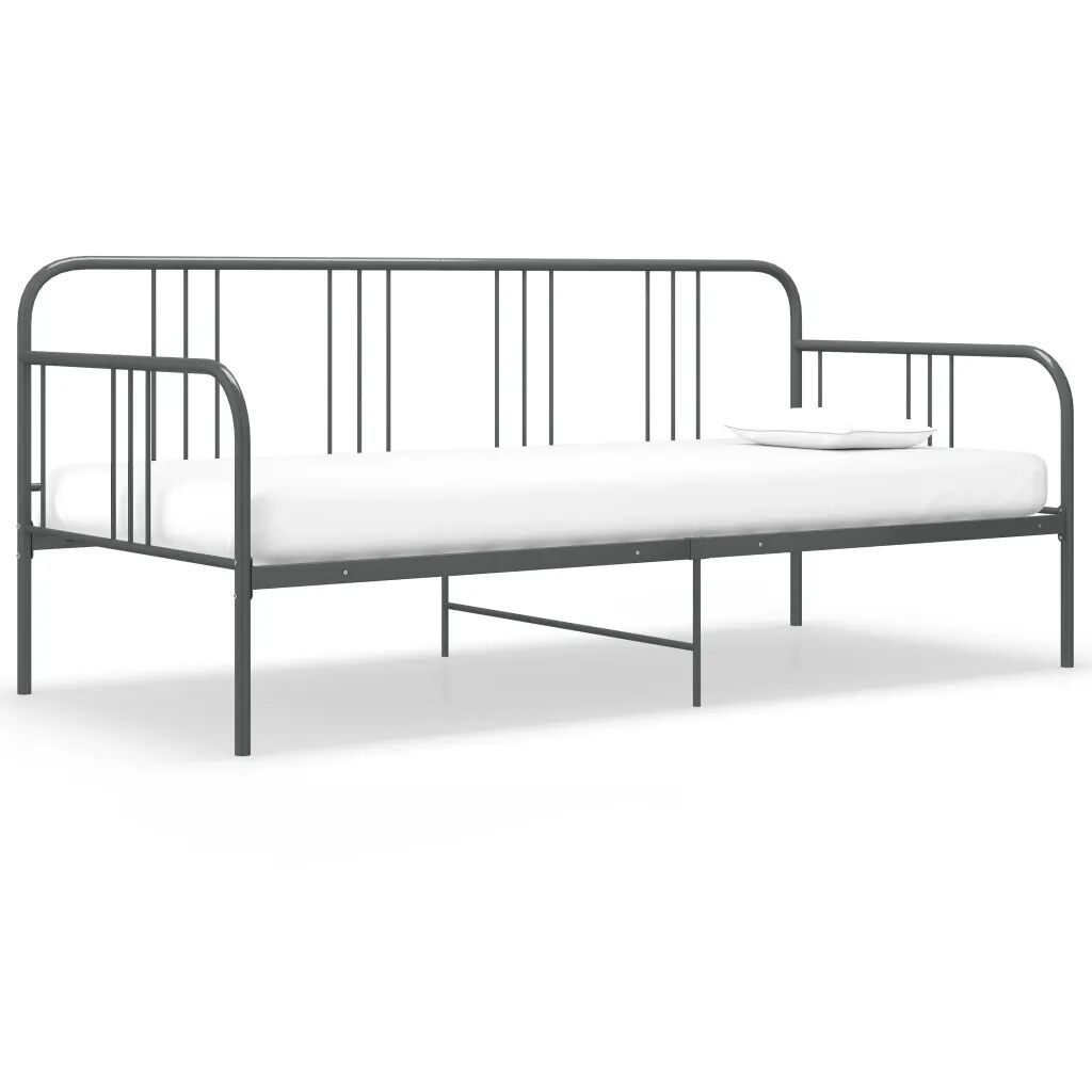 vidaXL Ramme til sovesofa grå metall 90x200 cm