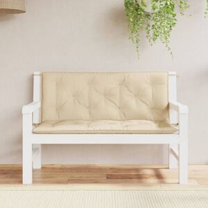 vidaXL Puter til hagebenk 2 stk beige 120x50x7 cm oxfordstoff