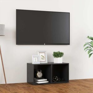 vidaXL TV-benk grå 72x35x36,5 cm sponplate