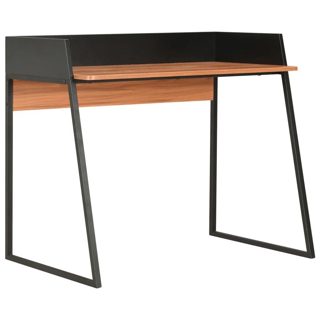 vidaXL Skrivebord svart og brun 90x60x88 cm
