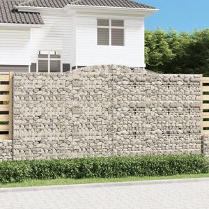 vidaXL Gabionkurver buede 25 stk 400x50x200/220 cm galvanisert jern