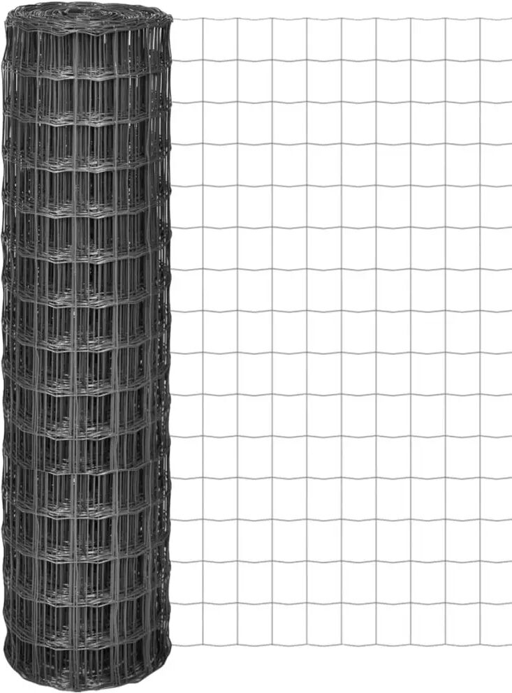vidaXL Euro gjerde stål 10x1,5 m grå