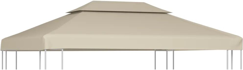 vidaXL Lysthus dekke baldakin erstatning 310 g/m² beige 3 x 4 m