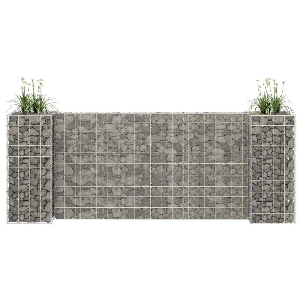 vidaXL Gabion plantekasse H-formet ståltråd 260x40x100 cm