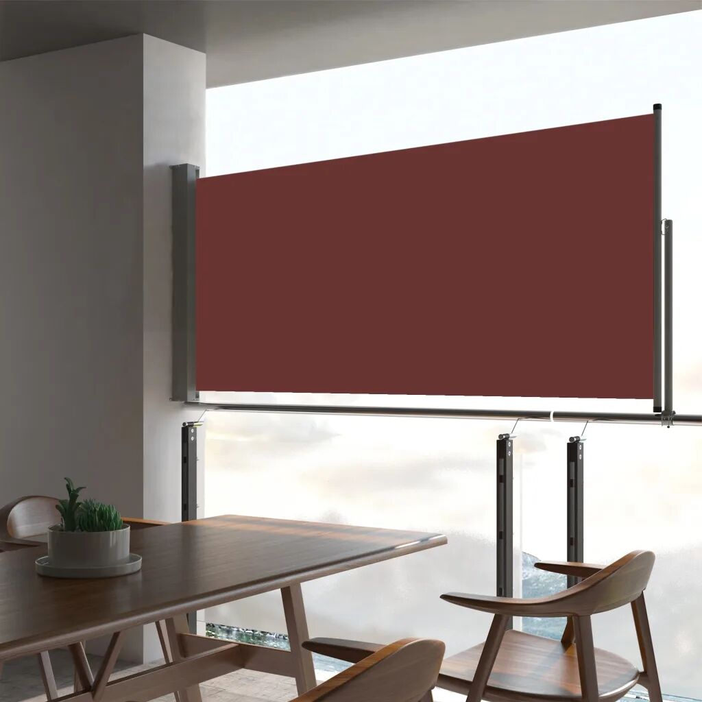 vidaXL Uttrekkbar sidemarkise 60x300 cm brun