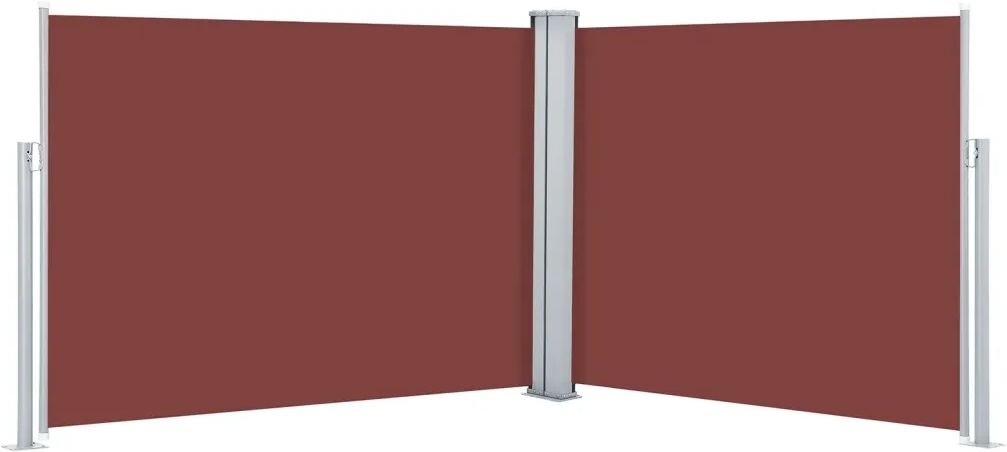 vidaXL Uttrekkbar sidemarkise 170x1000 cm brun