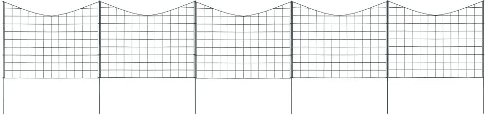 vidaXL Gjerdesett til hagedam buet ned 77,5x64 cm grønn