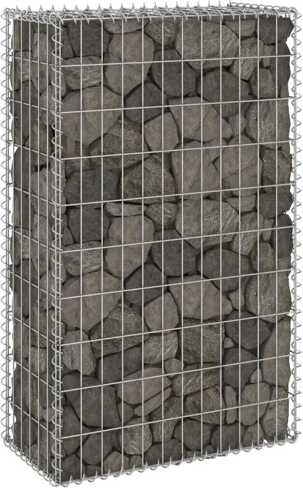 vidaXL Gabion med dekker galvanisert stål 60x30x100 cm