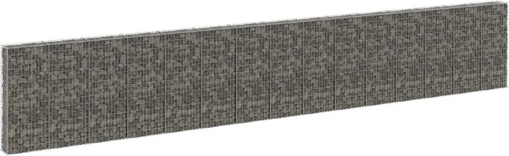 vidaXL Gabion med dekker galvanisert stål 900x30x150 cm