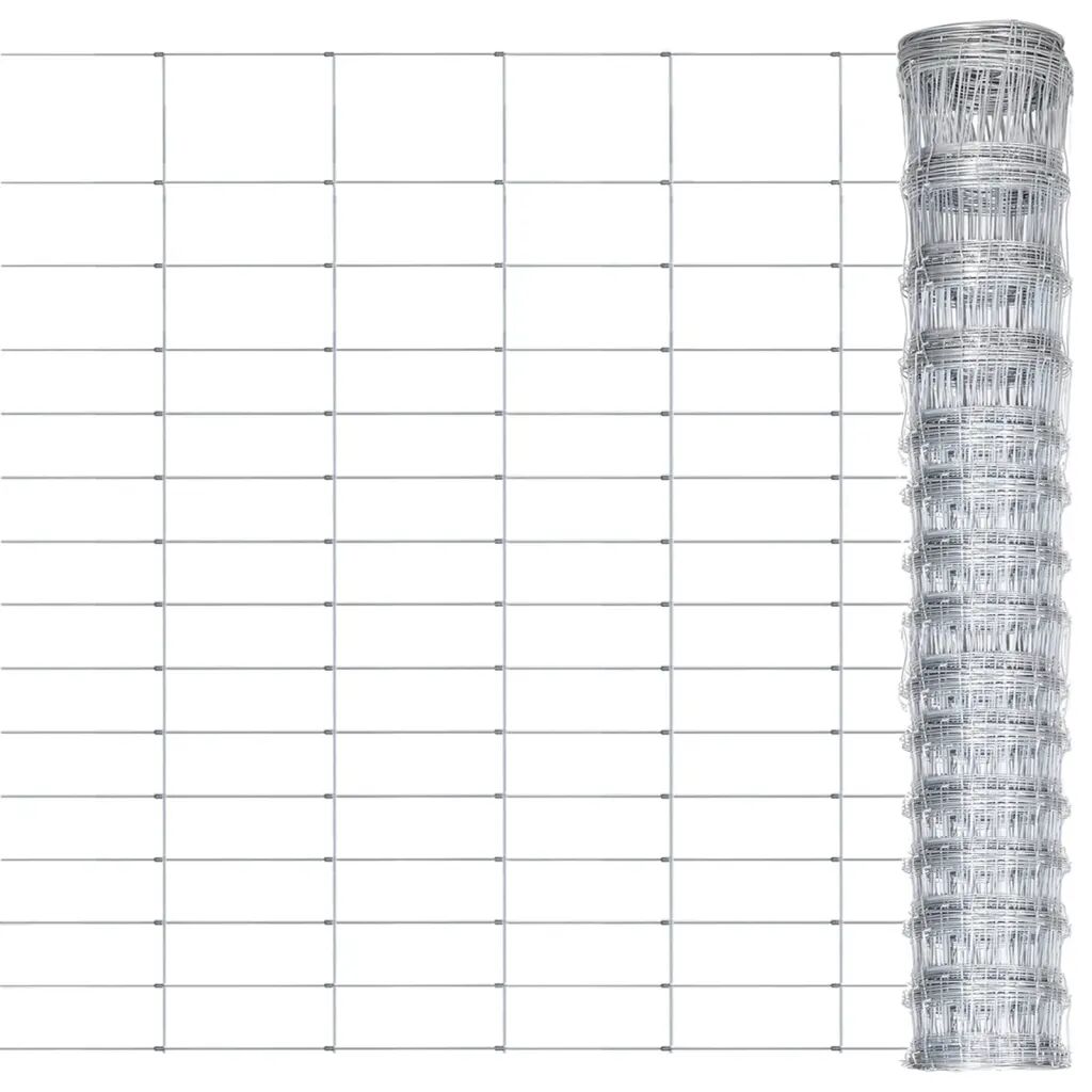 vidaXL Hagegjerde galvanisert stål 50x1,6 m sølv