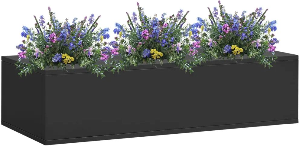 vidaXL Blomsterkasse for kontor antrasitt 90x40x23 cm stål