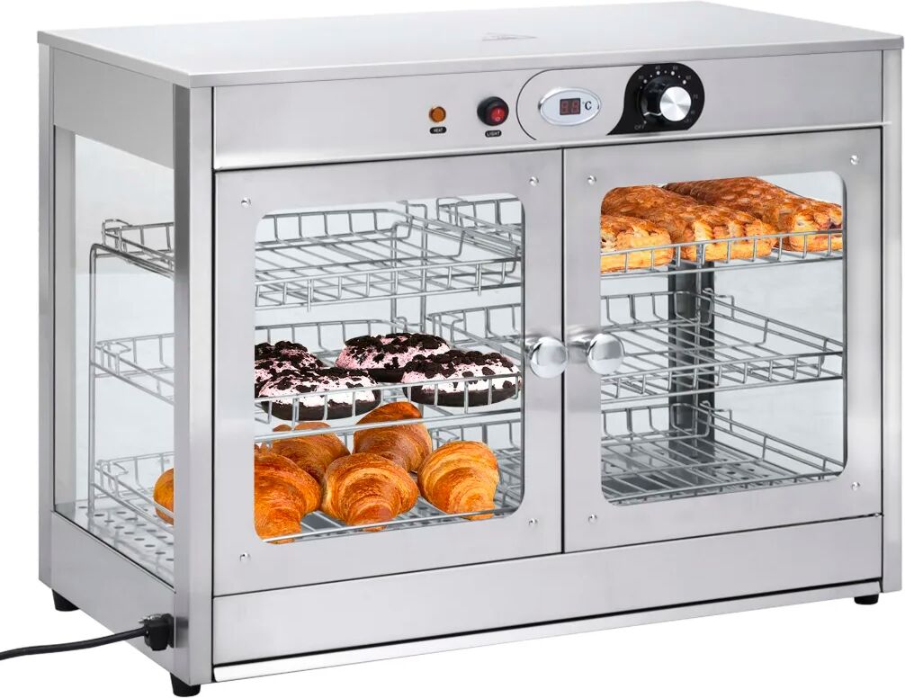 vidaXL Elektrisk Gastronorm matvarmer 1200 W rustfritt stål