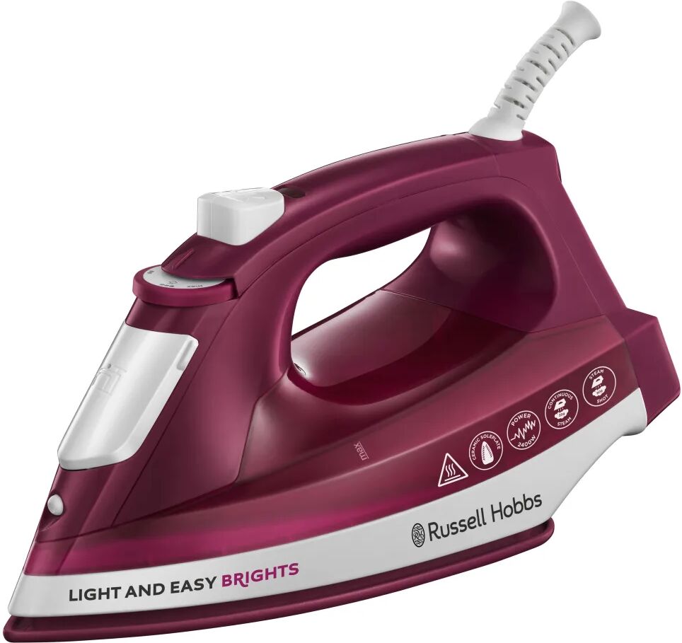 Russell Hobbs Dampstrykejern Light and Easy Brights morbær 2400 W