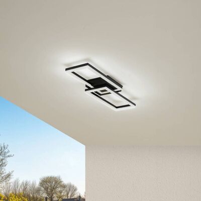 Lindby LED utendørs taklampe Finian, 64 cm x 21 cm, CCT dimbar Finian Lindby,, Sort, Kunststoff, Moderne Lindby LED utendørs taklampe Finian, 64 cm x 21 cm, CCT dimbar Finian Lindby,, Sort, Kunststoff, Moderne