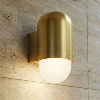 Utendørs vegglampe Pilva Lindby, dimbar, Bronse / messing, Aluminium, Moderne Utendørs vegglampe Pilva Lindby, dimbar, Bronse / messing, Aluminium, Moderne