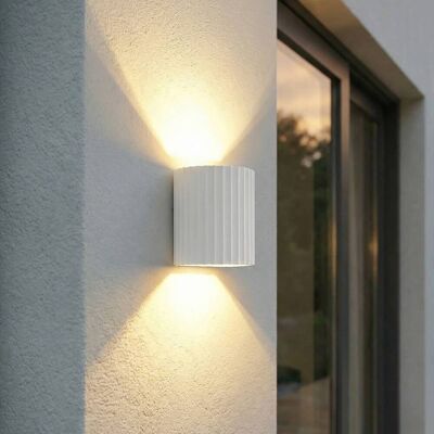 Utendørs LED-vegglampe Ralino Lindby, Hvit / opal, Aluminium, Moderne Utendørs LED-vegglampe Ralino Lindby, Hvit / opal, Aluminium, Moderne