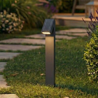PRIOS LED-solcellelampe Lestor, antrasitt, dimbar, IP65 Lestor PRIOS, dimbar, Sort, Aluminium, Moderne PRIOS LED-solcellelampe Lestor, antrasitt, dimbar, IP65 Lestor PRIOS, dimbar, Sort, Aluminium, Moderne