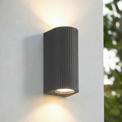 Utendørs vegglampe Aluvo Lindby, dimbar, Sort, Aluminium, Moderne Utendørs vegglampe Aluvo Lindby, dimbar, Sort, Aluminium, Moderne