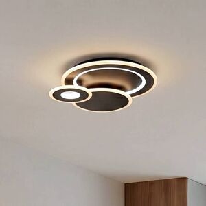 LED-taklampe Briar Lindby, dimbar, Sort, Stue / spisestue, Kunststoff, Moderne LED-taklampe Briar Lindby, dimbar, Sort, Stue / spisestue, Kunststoff, Moderne