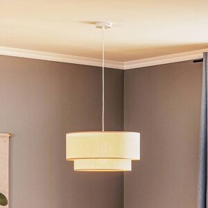 Duolla Beige Boho Taklampe - Dobbelt skjerm Duolla Beige Boho Taklampe - Dobbelt skjerm