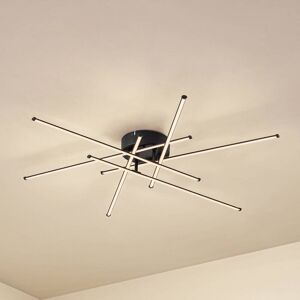 LED-taklampe Elviano Lindby, Sort, Stue / spisestue, Aluminium, Moderne LED-taklampe Elviano Lindby, Sort, Stue / spisestue, Aluminium, Moderne