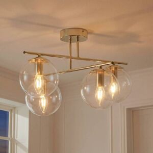 Taklampe Zoe Domiluce, dimbar, Messing / gull, Stue / spisestue, Metall Taklampe Zoe Domiluce, dimbar, Messing / gull, Stue / spisestue, Metall
