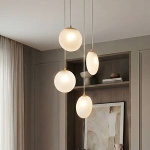 Pendellampe i glass Lunelle Lucande, dimbar, Stue / spisestue, Glass, Moderne Pendellampe i glass Lunelle Lucande, dimbar, Stue / spisestue, Glass, Moderne