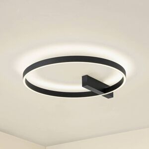 LED-taklampe Isalin Lucande, dimbar, Sort, Stue / spisestue, Aluminium, Moderne LED-taklampe Isalin Lucande, dimbar, Sort, Stue / spisestue, Aluminium, Moderne