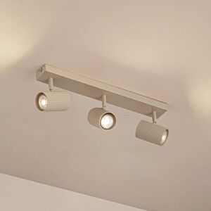 Lindby downlights Kardis, beige, 3 lyskilder, metall, GU10 Kardis Lindby, dimbar, Krem / amber, Gangområde, Aluminium, Moderne Lindby downlights Kardis, beige, 3 lyskilder, metall, GU10 Kardis Lindby, dimbar, Krem / amber, Gangområde, Aluminium, Moderne