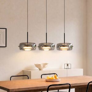 Pendellampe Martis Lucande, dimbar, Sort, Stue / spisestue, Glass, Moderne Pendellampe Martis Lucande, dimbar, Sort, Stue / spisestue, Glass, Moderne