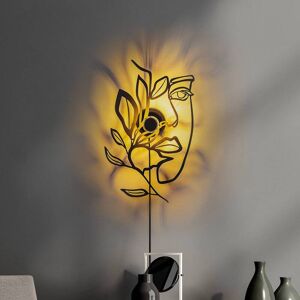 Vegglampe Flower Faced Opviq, Sort, Stue / spisestue, Metall, Moderne Vegglampe Flower Faced Opviq, Sort, Stue / spisestue, Metall, Moderne