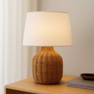 Nattbordslampe Lirenda Lindby, Hvit / opal, Stue / spisestue, Tre, Skandinavisk Nattbordslampe Lirenda Lindby, Hvit / opal, Stue / spisestue, Tre, Skandinavisk