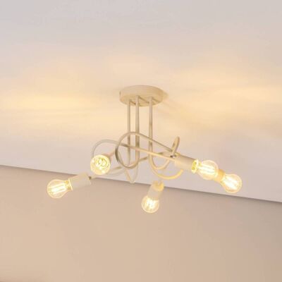Taklampe Oxford HELAM, dimbar, Krem / amber, Stue / spisestue, Metall Taklampe Oxford HELAM, dimbar, Krem / amber, Stue / spisestue, Metall