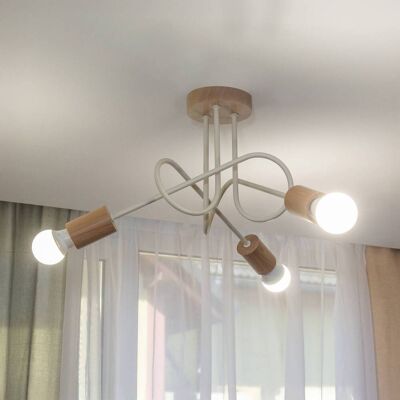 Taklampe Oxford HELAM, dimbar, Krem / amber, Stue / spisestue, Metall, Moderne Taklampe Oxford HELAM, dimbar, Krem / amber, Stue / spisestue, Metall, Moderne