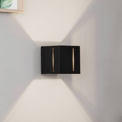 SOLLUX LIGHTING Vegglampe Up/Down aluminium svart - Vegglampe SOLLUX LIGHTING Vegglampe Up/Down aluminium svart - Vegglampe