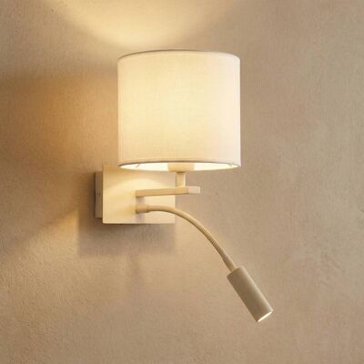 Vegglampe Bilo Argon, dimbar, Krem / amber, Soverom, Tekstil / stoff / silke, Moderne, Vegg over- / underfeste Vegglampe Bilo Argon, dimbar, Krem / amber, Soverom, Tekstil / stoff / silke, Moderne, Vegg over- / underfeste