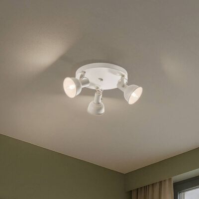 Taklampe Trogir Argon, dimbar, Krem / amber, Stue / spisestue, Metall, Industriell design Taklampe Trogir Argon, dimbar, Krem / amber, Stue / spisestue, Metall, Industriell design