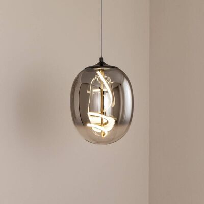 Generisk Merke Modell Svart/Røykglass - Tak LED-lys - 12W Generisk Merke Modell Svart/Røykglass - Tak LED-lys - 12W