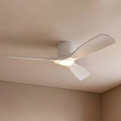 Lucande Moneno Hvit Metall Takventilator med Lampe Lucande Moneno Hvit Metall Takventilator med Lampe