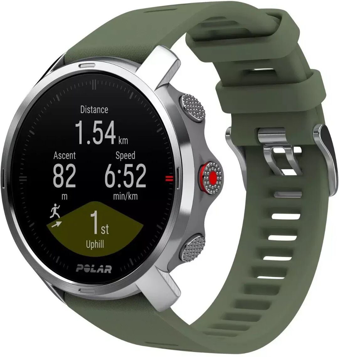 Polar GRIT X Fitness Smartwatch med GPS, Barometer og Pulsmåler S / M - Grønn