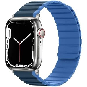 Lippa Apple Watch (38/40/SE/41mm) Magnetisk Silikon Multi Reim - Mørkeblå / Lyseblå