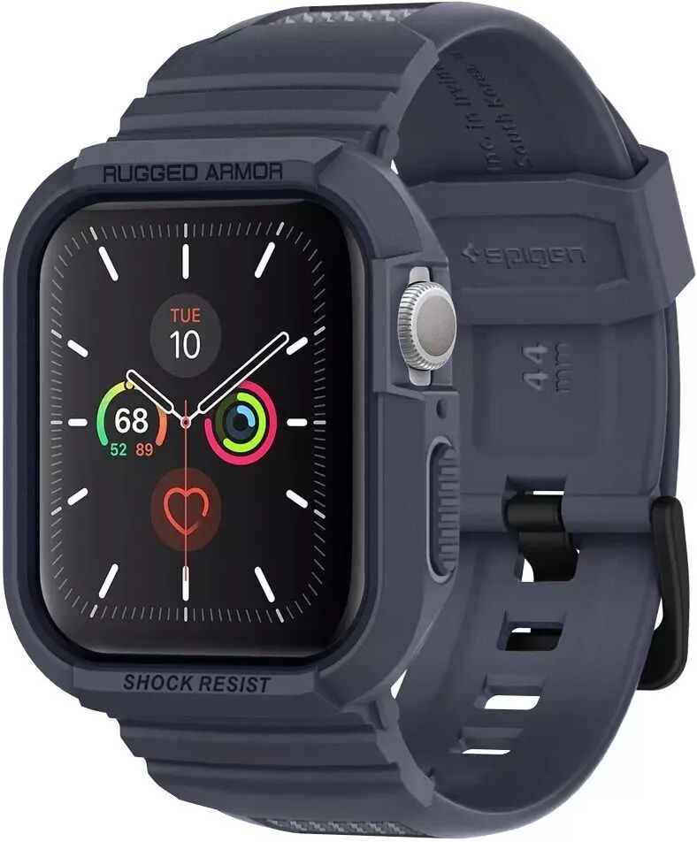 Spigen Apple Watch 4 / 5 / 6 / 7 / SE (44 / 45mm) Spigen Rugged Armor Pro Deksel - Svart