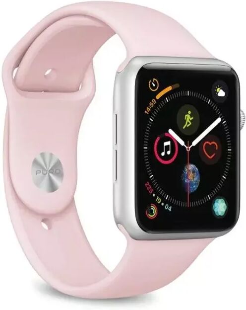 Puro Apple Watch (38-41mm) Puro ICON Silikon Reim i Str. S/M & M/L - Pink