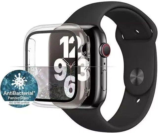 PanzerGlass Apple Watch SE/6/5/4 (40mm) Full Body Protection Deksel - Gjennomsiktigt m. Sort Ramme