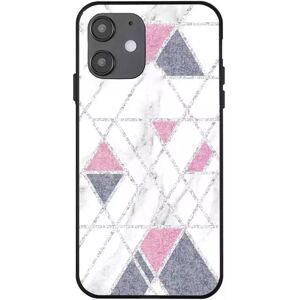 INCOVER iPhone 12 Mini Deksel med Print - Geometri - Hvit Marmor