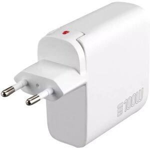 4smarts 100W PD Charger GaN Flex Pro - Vegglader med 1 x USB-A og 3 x USB-C - Hvit