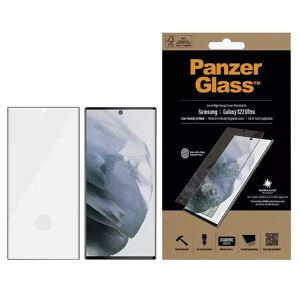 PanzerGlass Samsung Galaxy S22 Ultra PanzerGlass AntiBacterial Edge-to-Edge Beskyttelsesglass - Case-Friendly - Svart Kant