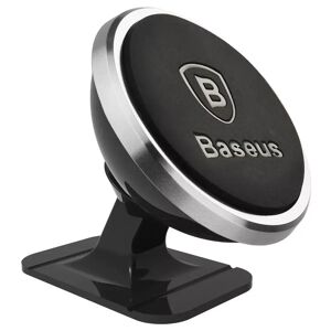 Baseus Dashboard Bilfeste 360 ​​Graders Magnetisk Mobiltelefonholder for Bil - Svart / Sølv