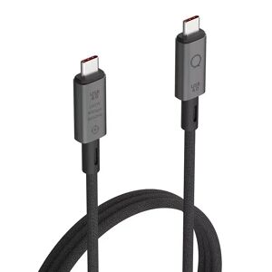 LinQ by Elements Pro-kabel USB-C til USB-C - 240W PD & 8K/60Hz - 1 m - Grå / Svart
